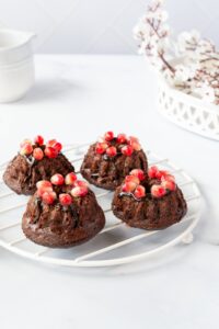 photo of mini bundt chocolate cake