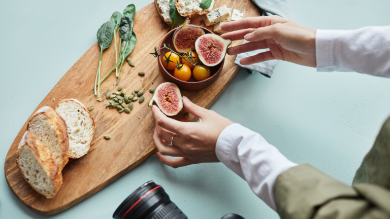 plate composition for food photography